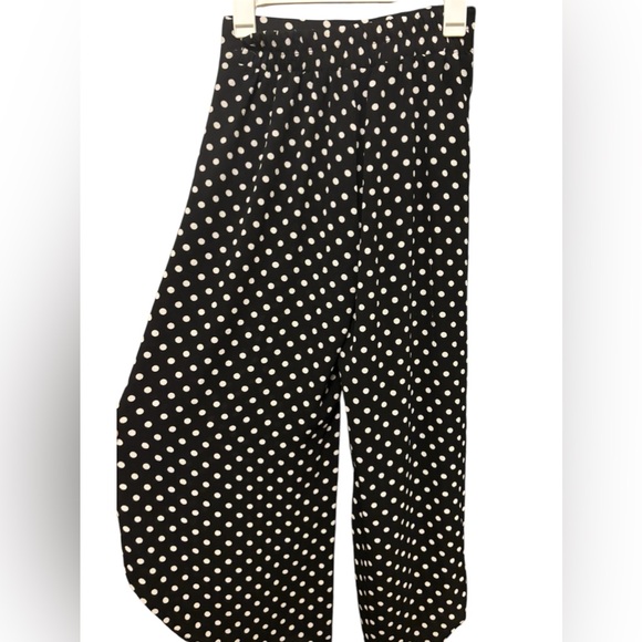 See You Monday Wide Leg Black and White Polka Dot Pants small - Picture 2 of 4